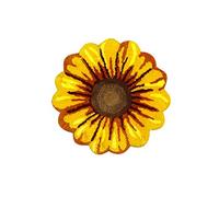 Sunflower Carpet Large Round Bedroom Rug Non Slip Rustic Bathroom Mat Handmade Area Rug Floor Mat for Home Office (Yellow)