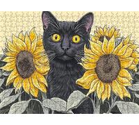 Sunflower Cat Puzzle - 3000 Piece Jigsaw Puzzles for Adults - The Back Features Printed Letter Guides - The Pieces fit Together Snugly - Wooden Puzzles for Adults - Gifts Man 48.0 X 31.9 Inch s7h-89