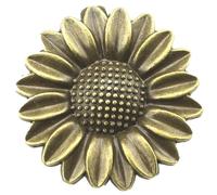 Sunflower Charms For Beginner Jewelry Makers, 37x37mm, Antique Bronze Color, 2 Pieces