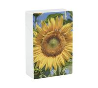 Sunflower Cigarette Case 85mm King Size, Crushproof Plastic Cigarette Box Holder for Men Women Cigar Protective Cover Waterproof Cigarettes Holder 20 Capacity