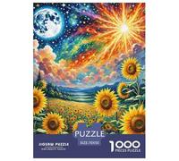 Sunflower Classic Style Jigsaw Puzzle Encouraging Mindful Play, Built Around Flower And Presented with A Composed British Visual Flow for Lasting Appeal 70x50cm/1000pcs
