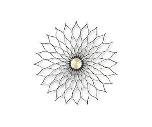 Sunflower Clock Wall Clock 75 cm Ash black / Brass Vitra SINGLE PIECES