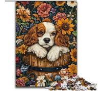 Sunflower Cocker Spaniel 1000 Pieces Jigsaw Puzzle for Adults& Teens, Help The Brain Exercise Addictive Toys to Cultivate Patience Perfect Decoration (26x38cm)