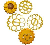 SUNFLOWER COOKIE CUTTERS Summer Themed Detailed Small Medium Large Sunflower In Three Sizes Warm Weather Holiday Graduation Party Wedding Baby Shower Mothers Day Celebration Cookie Cutters (3 Pack)