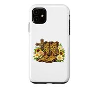 Sunflower Cowboy Boots Cross Western Faith Graphic Case for iPhone 11