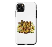 Sunflower Cowboy Boots Cross Western Faith Graphic Case for iPhone 11 Pro Max