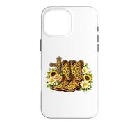 Sunflower Cowboy Boots Cross Western Faith Graphic Case for iPhone 16 Pro Max