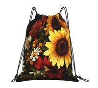 Sunflower Daisy Flower Flower Unisex String Backpack Portable Gym Sack Waterproof Pe Bag For Gym Climbing Yoga