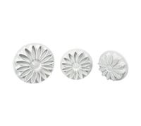 Sunflower, Daisy & Gerbera Veined Plunger Cutter Set Of 3