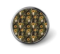 Sunflower Deer Skulls Print Enamel Pins for Backpack - Cute Jacket Coat Hat Bags Badge Pins, Funny Unique Novelty Button Pin Women Men Fashion Jewelry Accessories