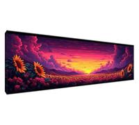 Sunflower Diamond Art Kits Adults, 5D Dimond Painting Manor Paint by Numbers for Adults, Large Diamond Art 118.11 x 39.37 inches, DIY Crystal Rhinestone Cross Stitch Craft Gifts Bedroom Decor G2-108