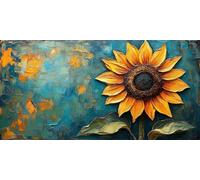 Sunflower Diamond painting Kit with Complete Set of Diamond Art Accessories, DIY Full Drill Embroidery Kit, Flower Diamante Gems Canvas Wall Art Crafts for Adults, Room Decor Gifts 16 x 32in ZSHD-0195