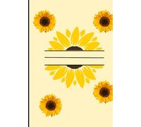 Sunflower Diary: Aesthetic Floral Lined Journal with Yellow Flower Pattern for Daily Writing, Wide Ruled
