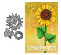 Sunflower Die Cuts for Card Making, Plant Metal Cutting Dies for Paper Scrapbooking, DIY Stencils for Album Party Wedding Festivals Decoration