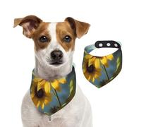 Sunflower Dog Bandanas,Summer Bandanas for Dogs Washable Adjustable Dog Triangle Scarf Bibs Cute Pet Bibs for Medium Large Dogs Puppy and Cats Small