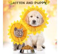 Sunflower Dog Costume for Small Medium Large Dog Puppy Puppies Cat Kitten - Cute Head Flower Headband Outfits - Collar Cone Costume Hat Sombrero Outfit Pet Cosplay Halloween (Large) (S)