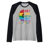 Sunflower Don't Judge What You Don't Understand LGBT Pride Raglan Baseball Tee