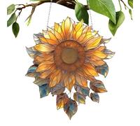 Sunflower Dream Catcher - Exquisite Sunflower Acrylic Window Decor Sunflower Wall Art | Vibrant Flower Sun Catchers with Flexible Design For Kitchen Decor, Home & Garden
