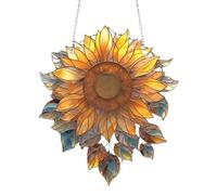 Sunflower Dream Catcher | Exquisite Sunflower Acrylic Window Decor Sunflower Wall Art,Vibrant Sunflower Decor For Home, Unique Flower Sun Catchers for Window, Bedroom