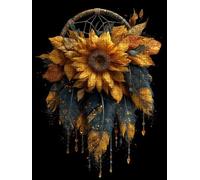 Sunflower Dream Catcher Jigsaw Puzzle 4000 Piece, Puzzles for Adults 4000, The Impossible Challenge, Jigsaw Puzzle Games Classic Educational, Wooden Puzzles, for Home Wall Decoration Gift FNKL1-1012