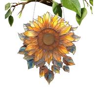 Sunflower Dream Catcher, Sunflower Wall Decor Exquisite Acrylic Window Decor | Vibrant Flower Sun Catchers with Flexible Design for Kitchen, Home and Jar Decor