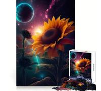 Sunflower Earth Galaxy 1000 Piece Jigsaw Puzzles for Teenagers Jigsaw Solid Logic Toy Calm Fun Precision Cut Santa Wish Item 50x75cm