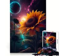 Sunflower Earth Galaxy Jigsaw Puzzle for Adults 1000 Pieces Mind Exercise Toy Together Fun Precision Cut Unique Gift 38x52cm