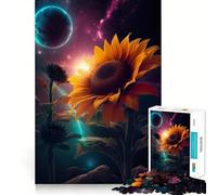 Sunflower Earth Galaxy Jigsaw Puzzle for Adults 1000 Pieces Mind Exercise Toy Together Fun Precision Cut Unique Gift 38x52cm