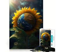 Sunflower Earth Galaxy Sun 1000 Piece Jigsaw Puzzles for Teenagers Cognitive Toy Slow Enjoy Premium Edge Santa Wish Pick 38x52cm