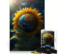Sunflower Earth Galaxy Sun for Adults 1000 Piece Jigsaw Puzzle Mind Puzzle Relaxing Fun Image Assembly Warm Surprise 50x75cm