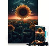 Sunflower Earth Space 1000 Pieces Jigsaws Adults Puzzles Mind Exercise Toy Shared Fun Precision Cut Art Display 38x52cm