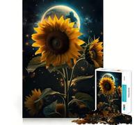 Sunflower Earth Space Jigsaw Puzzles for Teenagers 1000 Pieces Mind Puzzle Peaceful Fun Art Assembly Lovely Gift 50x75cm