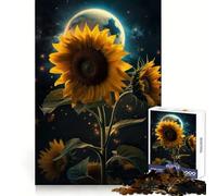 Sunflower Earth Space Jigsaw Puzzles for Teenagers 1000 Pieces Mind Puzzle Peaceful Fun Art Assembly Lovely Gift 50x75cm