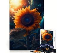 Sunflower Earth Sun Moon for Adults 1000 Piece Jigsaw Puzzle Mind Puzzle Relaxing Fun Image Assembly Warm Surprise 38x52cm