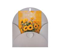 Sunflower Elegant Greeting Card On Premium Pearl Paper â€“ Perfect For Christmas, Birthday, Wedding & Valentineâ€™s Day â€“ Blank Inside For Personal Message