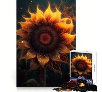 Sunflower Embers Fire 1000 Piece Jigsaw Puzzles for Adults Jigsaw Logic Toy Indoor Play Precision Cut Cherished Gift 38x26cm
