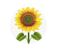 Sunflower Facing The Sky Round Magnetic Fridge Magnets For Kitchen Durable With Enduring Magnetism