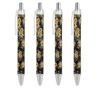 Sunflower Faith Butterfly Cute Ballpoint Pen for Unisex 0.5mm Black Ink Fine Smooth Writing Ball Point Pens