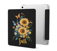 Sunflower Faith Butterfly Cute Tablet Case with Pencil Holder Lightweight Hard Protective Cover Compatible with Ipad 2020 /Pro 2020/2020 AIR 4 /Pro 2021