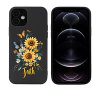Sunflower Faith Butterfly Slim Phone Case Suitable for iPhone 12 Series