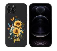 Sunflower Faith Butterfly Slim Phone Case Suitable for iPhone 12 Series