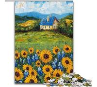 Sunflower Field 1000 Piece Jigsaw Puzzles for Adults & Teens, Relax Games Enhance Love between Couples for Age 14 (50x75cm)