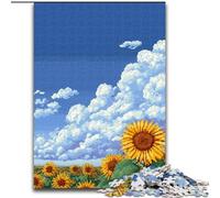 Sunflower Field 1000 Piece Jigsaw Puzzles for Teenagers, Educational Games Home Decoration Unique Home Decor And Gifts (26x38cm)