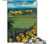 Sunflower Field 1000 Pieces Jigsaw Puzzle for Adults& Teens, Challenging Game And Family Play Educational Game for Birthday, Chrismas (26x38cm)