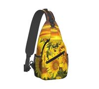 Sunflower Field Chest Bag, Lightweight Straps, Sturdy And Durable, Suitable For Most People