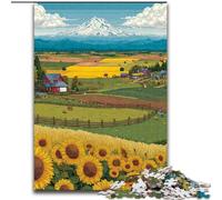 Sunflower Field Jigsaw Puzzles for Teenagers 1000 Pieces, Challenging Game And Family Play Parent-child Interaction (26x38cm)