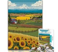 Sunflower Field Jigsaw Puzzles for Teenagers,Help The Brain Exercise Addictive Toys to Cultivate Patience A Work of Art 50x75cm