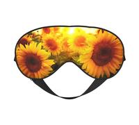 Sunflower Field On Bright Sunshine Sleep Eye Mask Comfortable Eyes Hade for Sleeping,Light Blocking Sleep Mask with Adjustable Strap