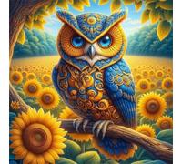 Sunflower Field Owl 500 Piece Jigsaw Puzzles for Adults and Kids, Impossible Puzzle, Jigsaws 500 pieces for adults Gifts, Difficult jigsaw puzzles for The Whole Family
