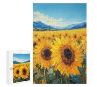 Sunflower Field Painting Puzzle 1000 Teile Schwer Puzzle Spielzeug Lernspiel Impossible Herausforderungsspielzeug Für Erwachsene Kinder 1000 PCS